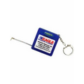 Vivi Dome Plastic Key Chain And Tape Measure